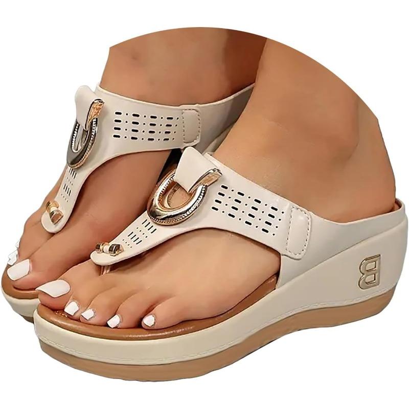 

Сандалии на платформе женские толстые женские сандалии удобные с поддержкой свода стопы открытые шлепанцы слипоны сандалии-ремешки 37 бежевый