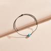 Turquoise Bohemian Waterproof Braided Anklet, Adjustable & Unisex