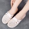 Zapatos con agujeros de verano para playa, baño, sandalias para jardín interior, zapatillas para mujer, antideslizantes, Baotou, transpirables para el hogar