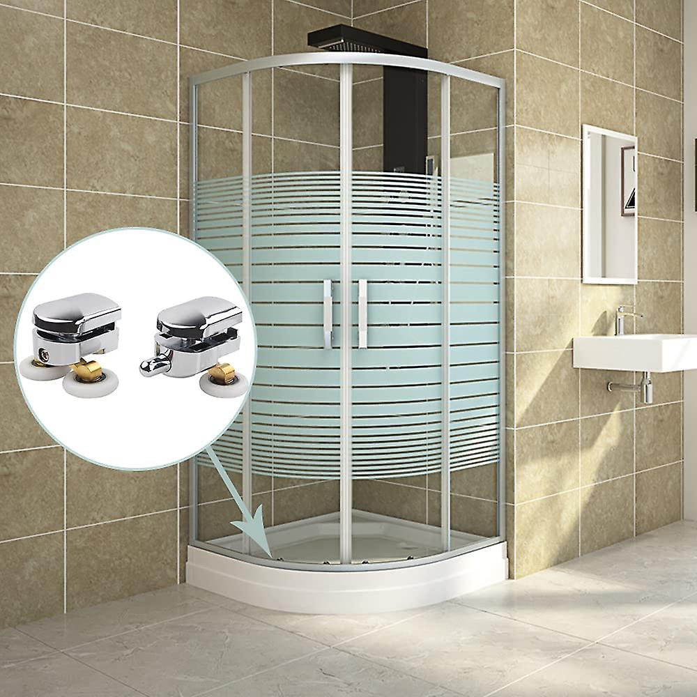 Shower Door Roller, 4 Double Rollers For Shower Door Sliding Rollers Door Replacement Wheel For Shower Enclosure 23mm)