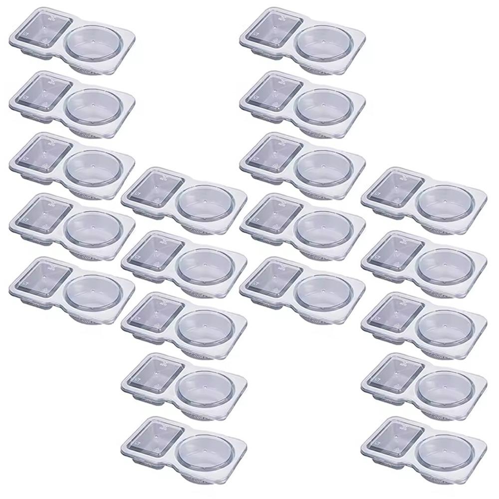 10/15/20pcs with Lids Disposable One-piece Sauce Box Portable Plastic Snack Container  Outdoor