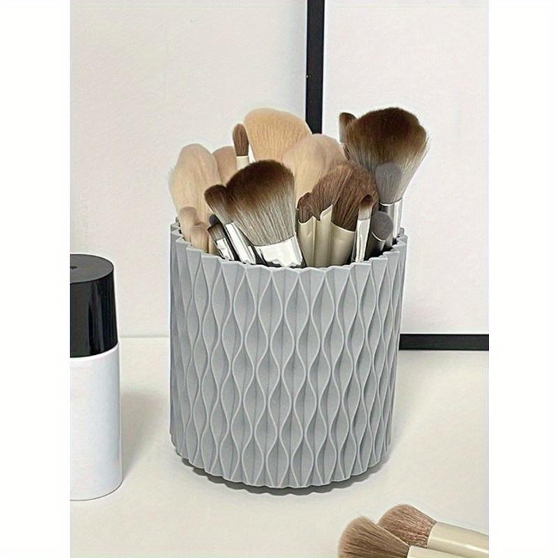 

1 шт. Пластиковый бокс для макияжа, Современный геометрический дизайн, Кейс для дома, Для отпуска на пляже, Коллекция для ванной комнаты, Коллекция для спальни, Большая вместимость 1pc серый