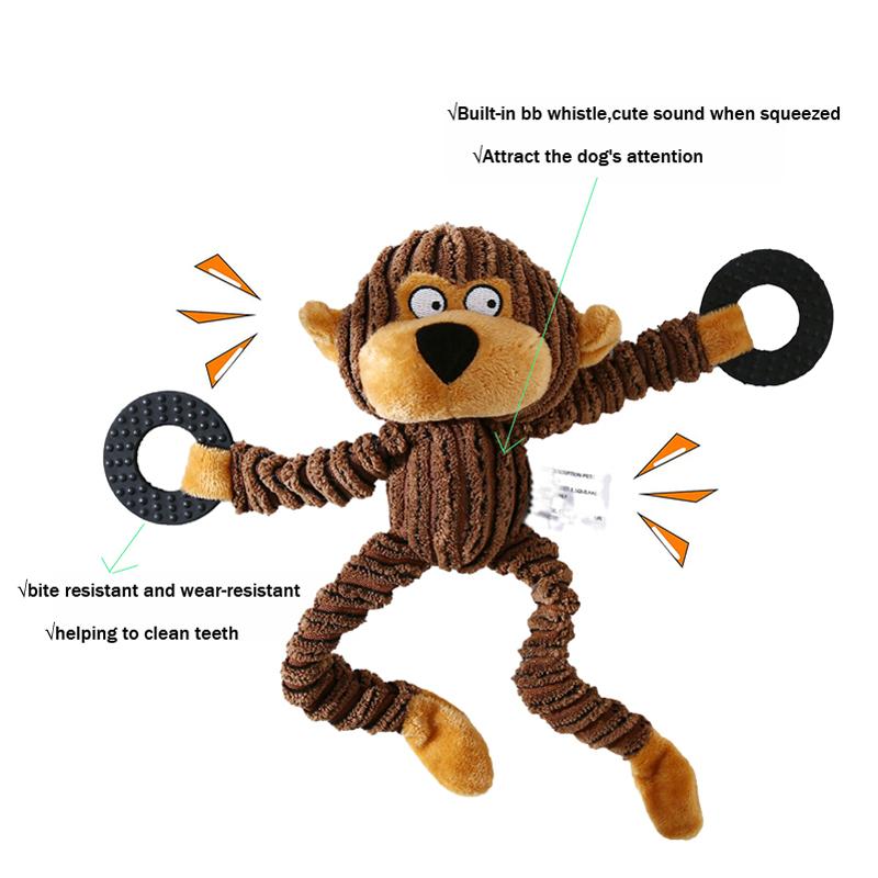 New Upgrade Your Playtime with Soft Plush and Durable Squeaky Donkey Dog Toy - The Perfect Choice for Small and Large Pets. Enha