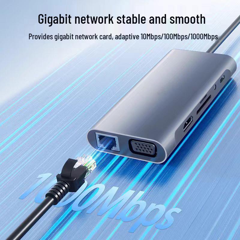 11-in-1 USB-C Erweiterungsdock mit Gigabit Ethernet für Laptops
