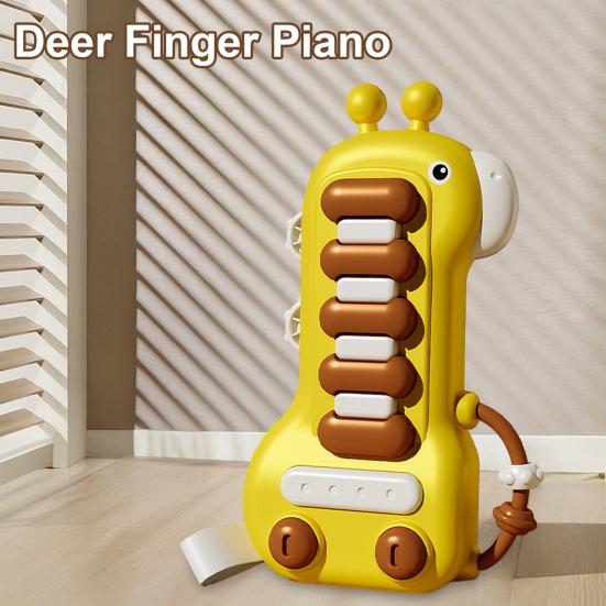 Pianoforte Elettronico Giocattolo Giraffa Cartone Animato con Luci Suono Coordinazione Mano-Occhio Bambini Piccoli Ragazzi Ragazze Educativo Tastiera Elettrica Giocattolo Musicale