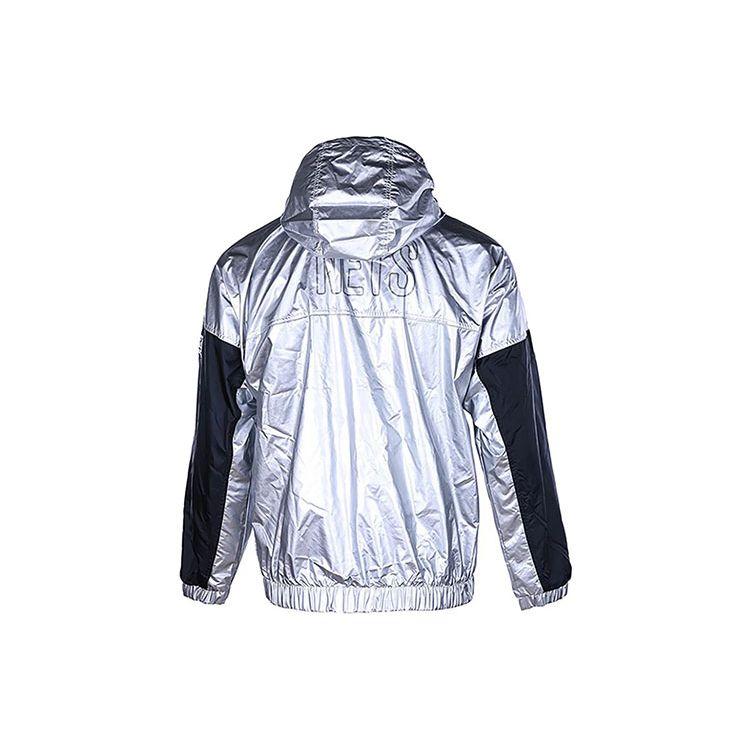 Nike Contrast Panel Hooded Windbreaker Jacket With Logo Men Jacket Silver DD2886-095