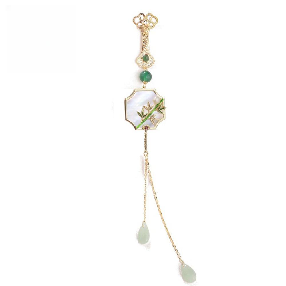 

Long Tassel Chinese Style Brooch Zinc Zinc Alloy Lapel Brooch Vintage Women Hanfu Ornament Decoration Style C