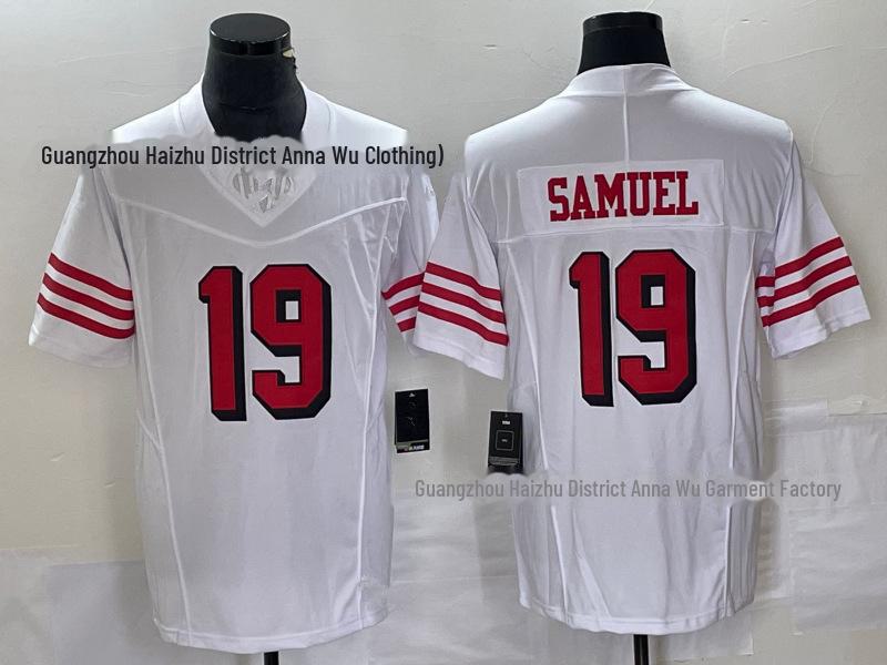 

2023 Легендарна футболка 3-го покоління 49ers - Кіттл #85, Боса #97, Семюел #19 XXXL