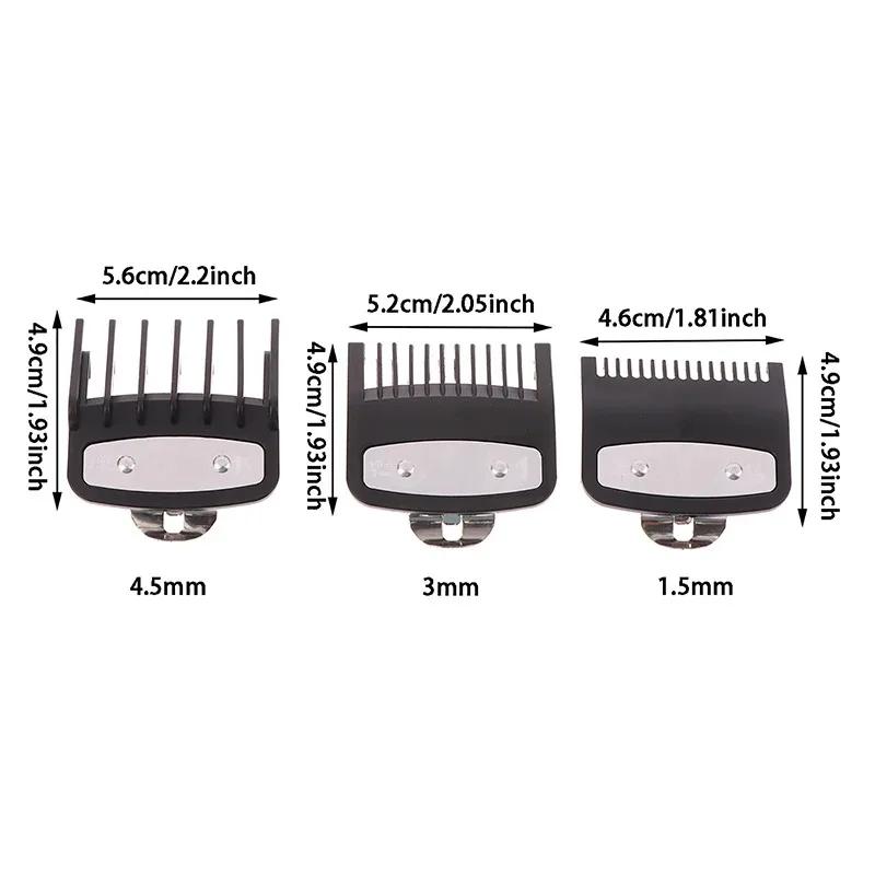 5/3/1PCS Limit Comb Set Black Hair Clipper Guards Replacement Guide Combs Trimmer Styling Tools Size 1.5mm 3mm 4.5mm 1Pcs
