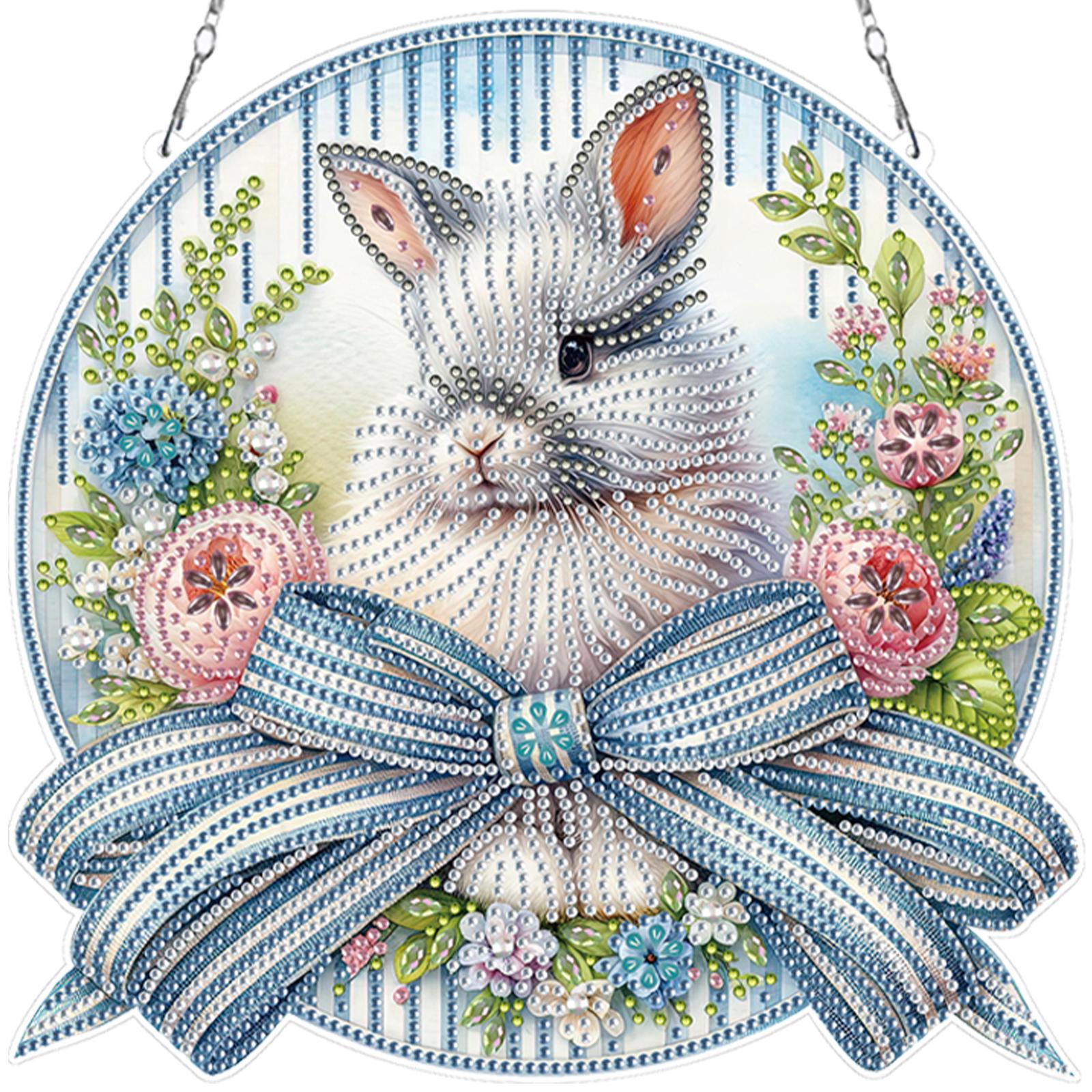 

Святкові DIY 2D Пласкі Акрилові Набори Алмазної Живопису Стразами Алмазне Мистецтво Підвіски на Вікно для Вікна Будинку Саду Стіни Дверей Декор