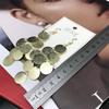European Multi-Layer Electroplated Metal Round Earrings - Exaggerated Style