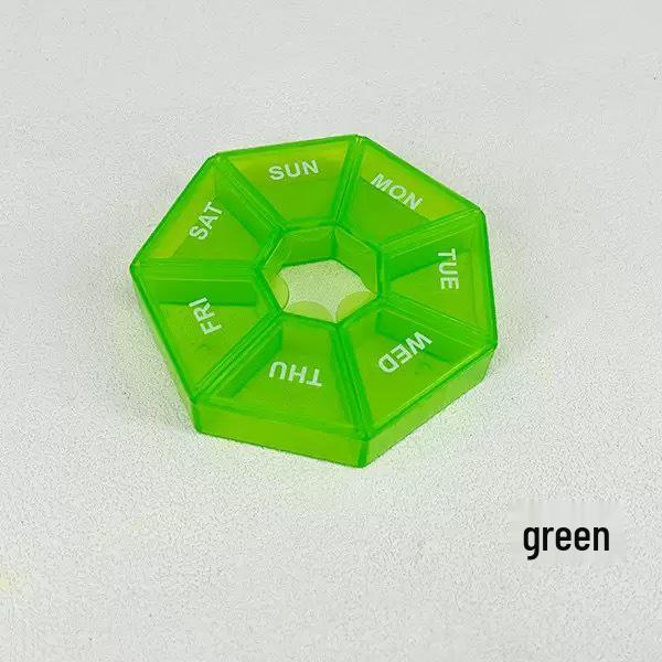 Compact Round Dustproof Weekly Pill Organizer for Living Room or Bedroom