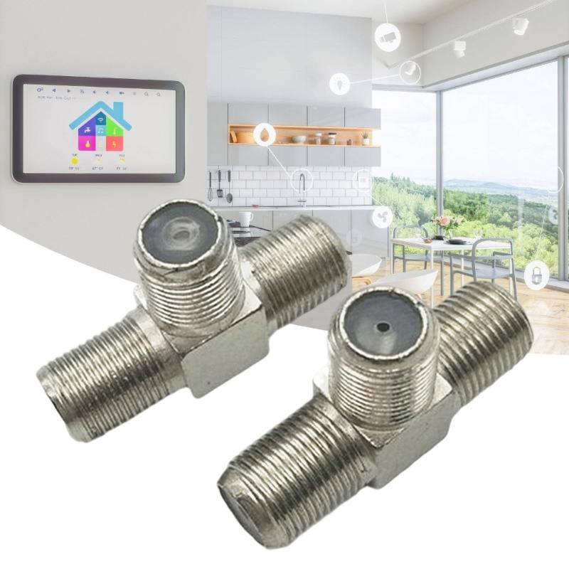2PCS F Type T Connectors Zinc Alloy Plugs for Seamlessly Integration of Cable TV and Internet Equipment