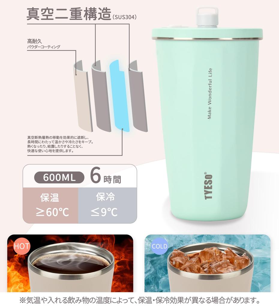 On Social TYESO Tumbler with Stainless with Vacuum Keeps Drinks Hot or Direct Large Available In Multiple 2025 Upgraded Edition [Trending Media]