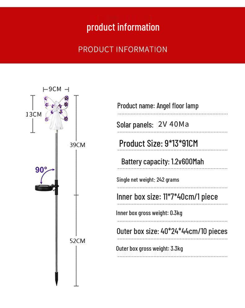 Waterproof LED Solar Garden Stake Light for Outdoor Landscape Decoration