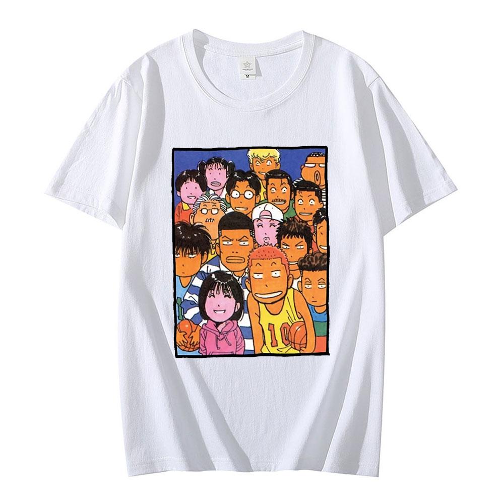 Anime Slam Dunk Unisex T-shirt Funny Manga Sakuragi Hanamichi Akagi Takenori Graphic Print T-shirts Men Women Fashion Cosplay T Shirts