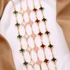Bracelet Chanceux Trèfle Classique de Luxe LENNIK pour Femmes, Élégant Bracelet Fleur à Cinq Feuilles, Bijoux Fleur de Chance à Quatre Feuilles de Tempérament