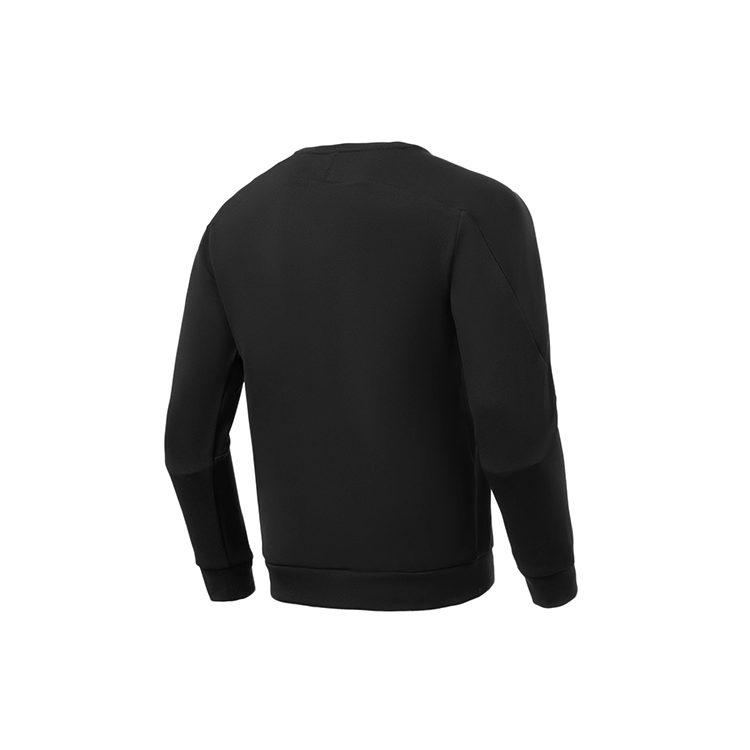 Li Ning Fitness Series Sweatshirts Men's Black Crew Neck Moderate Regular AWDS007-1