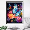 5d DIY Diamond Painting Cross Stitch Watercolor Butterfly Flowers Diamond Embroidery Mosaic Full Round Drill Home Decor Arts