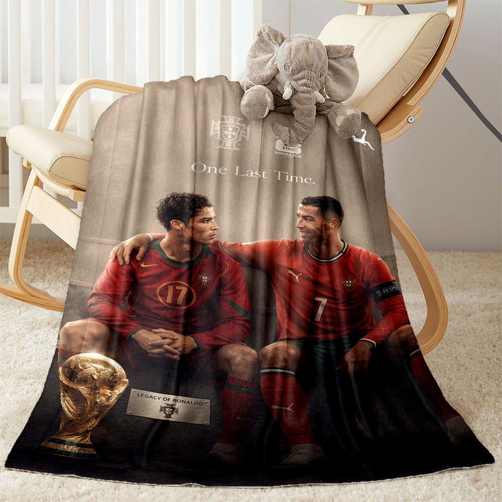 Ronaldo Legacy Continues Blanket Durable Comfort Suitable for Sofa Seaside Picnics All-Season Use Modern Style