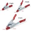 1pc 2/4/6 Inch Multifunction Metal Sheet Spring Clamps Tent Clip A-type  Crocodile Clip Red Plastic Tips Tool Clips Grip Holder
