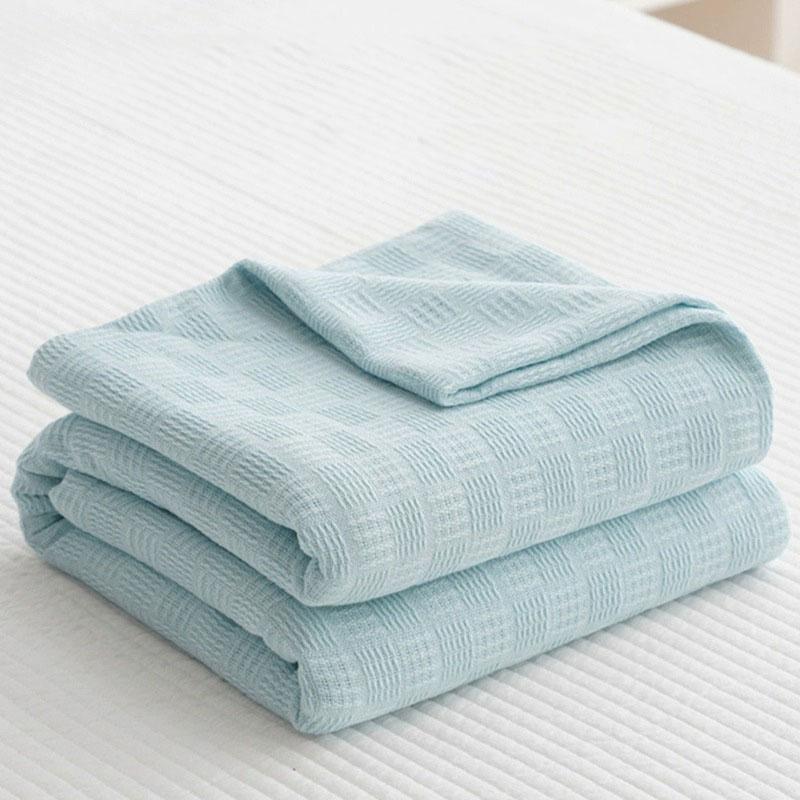 Japanese Plaid Blanket Sofa Nap Shawl Blanket Children Adult Double Cotton Gauze Towel Quilt Blanket Bedding
