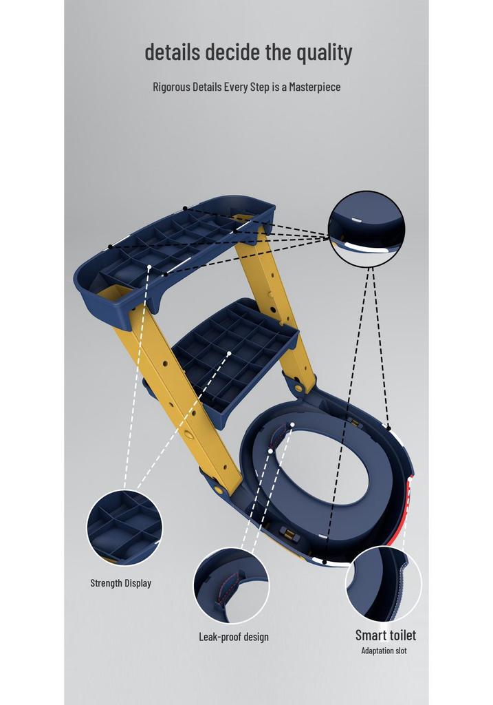 Children's Toilet Training Seat with Ladder and Footstool