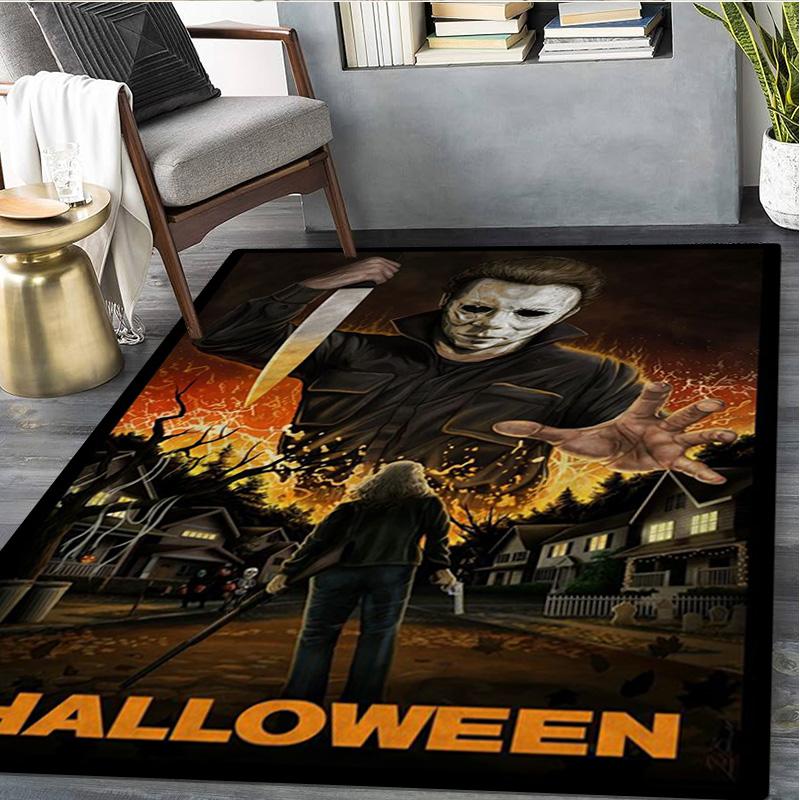 1Pc Halloween Print Rug - home decoration Carpet For Living Room Bedroom Flooring Computer Chair Area Rug