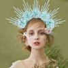 Charming Flower Crowns Headpiece Traditional Chinese Flowers Hair Accessory Eye Catching Floral Headband Ornament