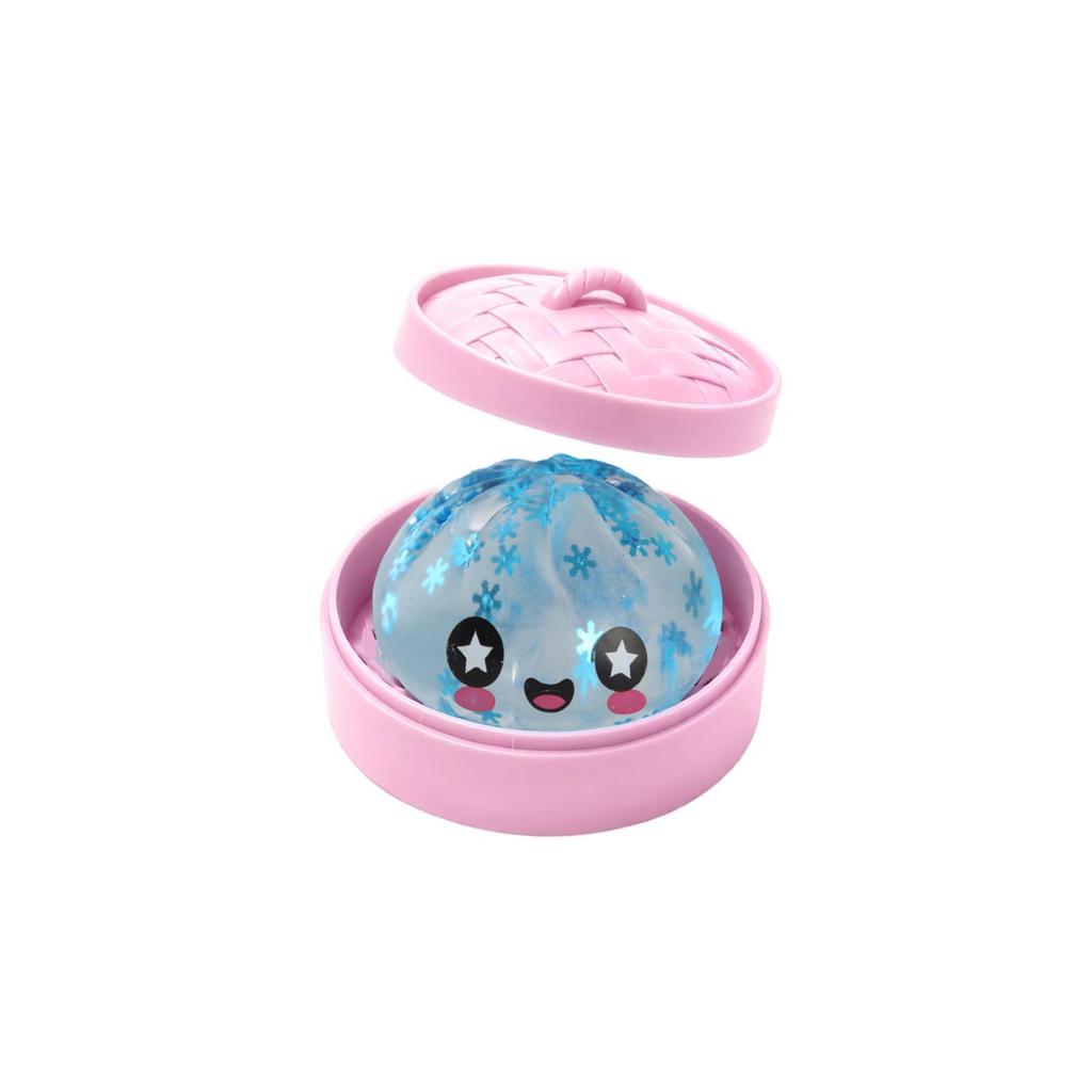 Steamed Bun Stress Toy with Steamer Basket - Slow Rising Toy for Adults Kids