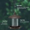 Iron Bird Feeder for Outdoor Garden Wild Bird Observation Hanging Feeder with Roof for Safe Backyard Bird Feeding Sation