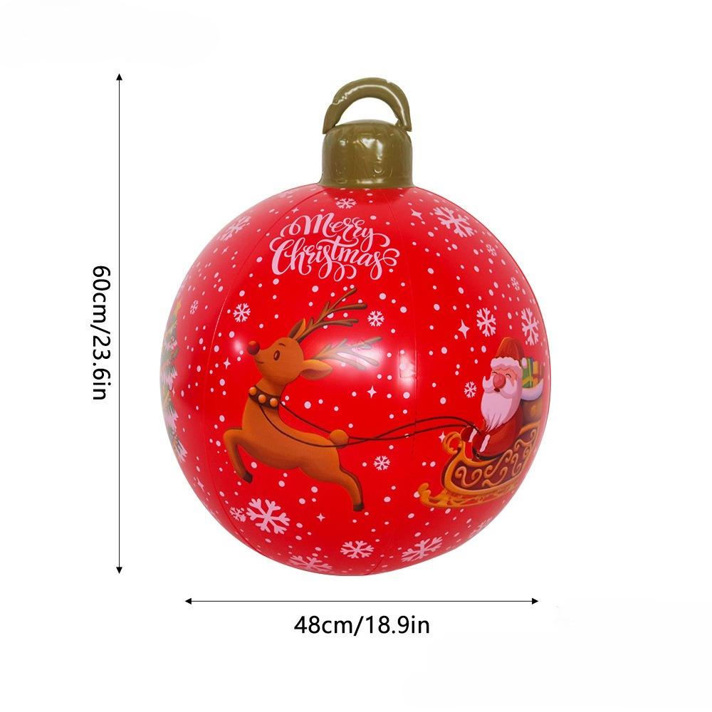PVC Inflatable Christmas Balls  Giant Light Up Xmas Tree Decorations Outdoor Holiday Yard Lawn Christmas Decoration
