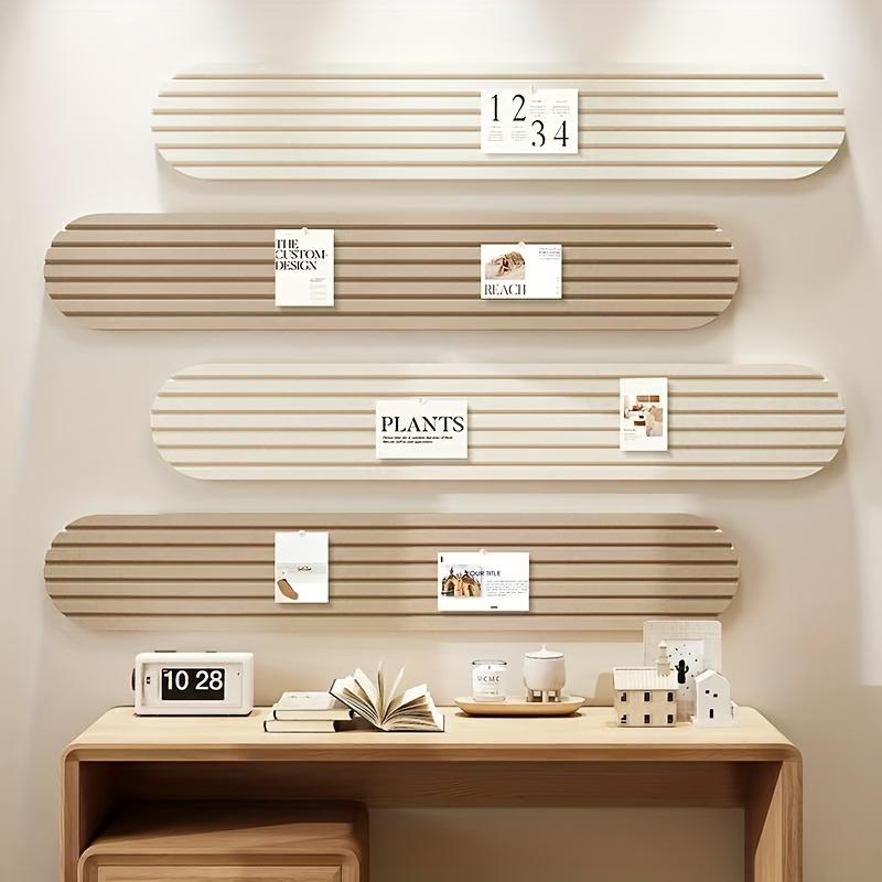 4pcs Self Adhesive Fabric Wall Panels Reusable Modern Cork Style Bulletin Boards for Home,Office Classroom Decor No Residue Photo Display Message