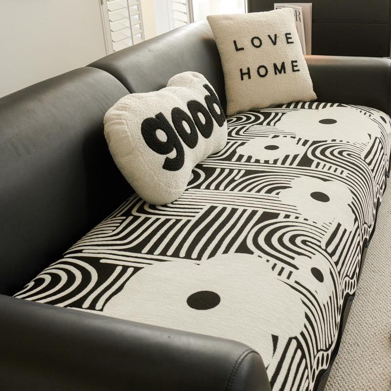 

Modern Simple Straight Sofa Cushion Special-Shaped Irregular Cover Cloth Leather Sofa Special Non-Slip Seat Cushion Universal In All Seasons 90*70cm