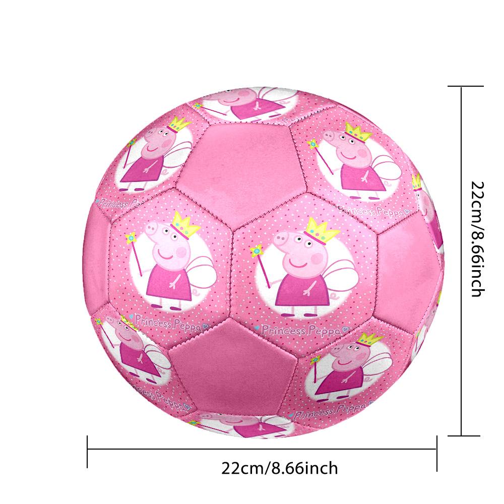 Pink Pig Cartoon Indoor Soccer Ball Colorful All Ages Size 5 Machine Stitched PVC Competition Ready Durable High-Bounce