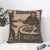 18th Century European Prints Pillowcase Print Polyester Cushion Cover Faust Devil Mephistopheles Throw Pillow Case Cover Zipper