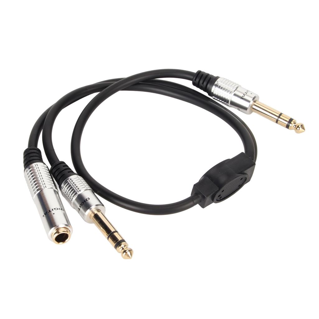 6,35 mm auf Dual 6,35 mm Y-Splitterkabel Zweikanalig Stecker auf Stecker Buchse 14 Zoll Stereokabel für