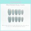 Original Photographs Refreshing Summer Fairy Sea Salt Ice Blue Cat Eye Handmade Nail Stickers Wholesale