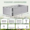 Galvanized Raised Garden Bed Kit Outdoor Patio 8x4x2ft Large Rectangular Metal Planter Boxes Deep Root Box Planter for Gardenin