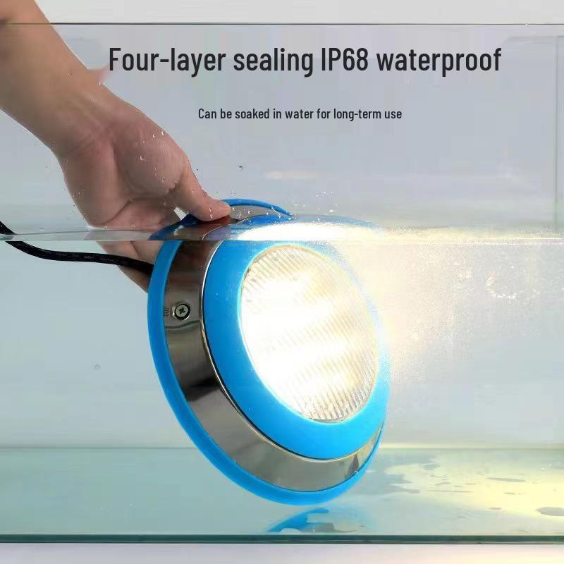 Stainless Steel Wall-Mounted Underwater LED Pool Light, 12V/24V, Remote Control