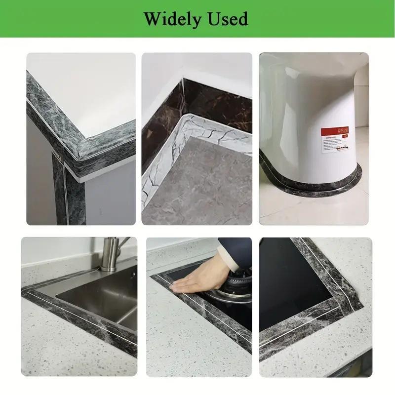 1 Rotolo Nastro Sigillante Autoadesivo in PVC LDQ - Impermeabile Facile da Applicare Sigillante Durevole per Bagno Cucina Piano di Lavoro