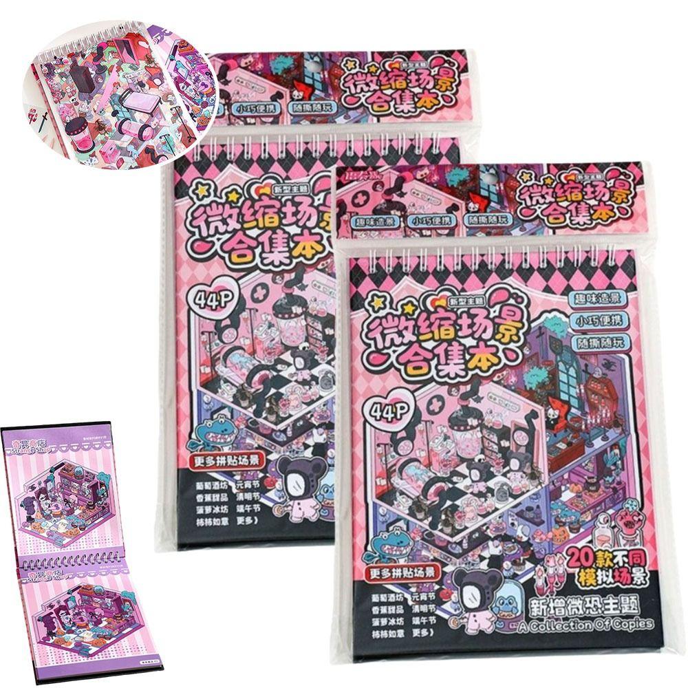 PET 3D Landscape Sticker Decompression 3D Pocket Cabin Scene Stickers Children Gifts