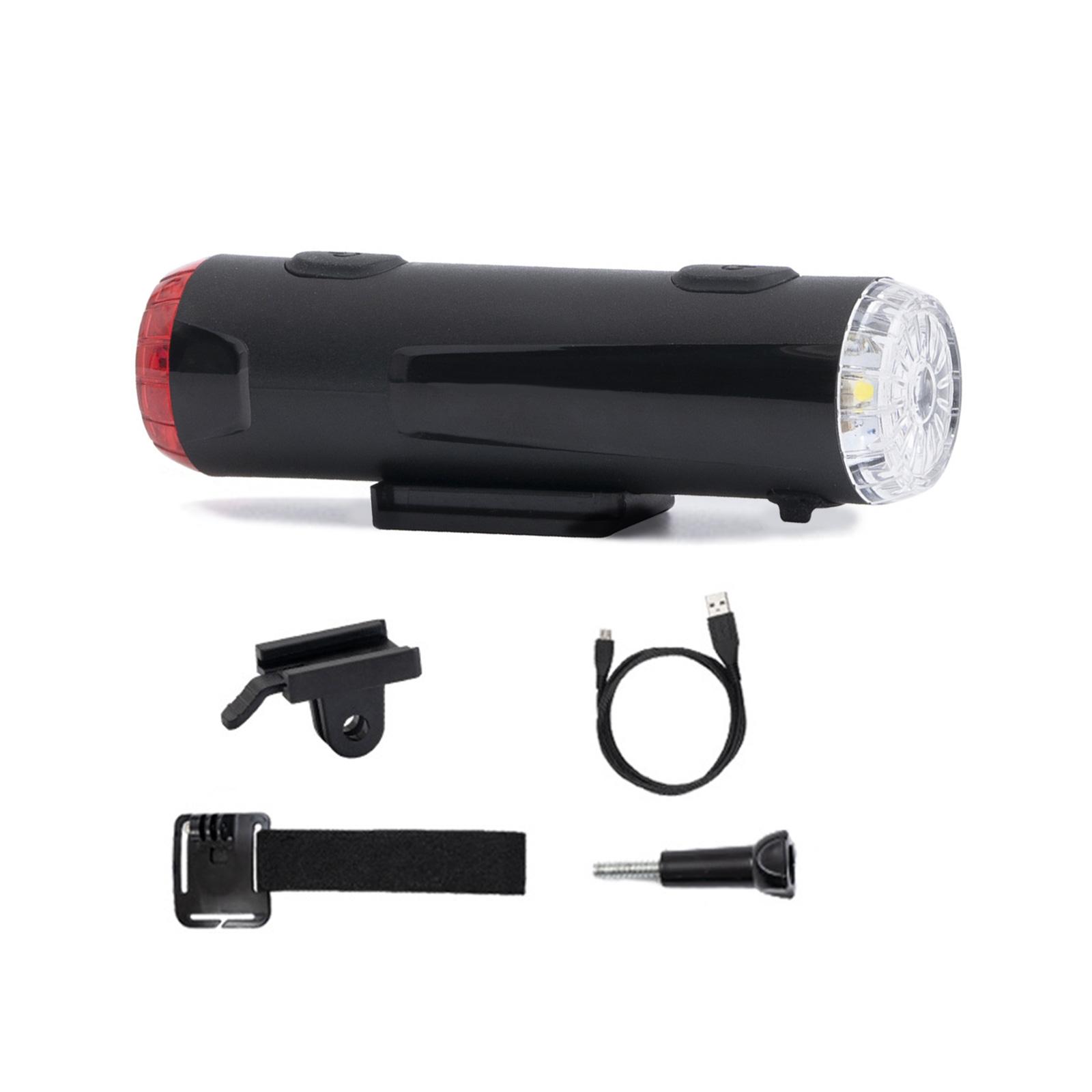 

Cycling Headlight Taillight Bicycles Front and Rear Light Rechargeable Road Bike Helmets Light Bike Safety Warning Light 1