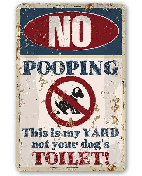 Please Pay Attention To The Metal Plate Sign No Dog Poop Sign Outdoor Sign Please Clear Dog Poop Warning Sign 8x12lnch