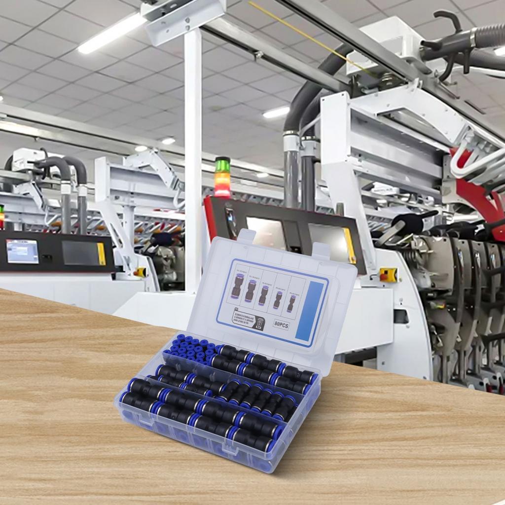 Tough and Reliable Straight Push Connector Pack of 80 Pieces Available