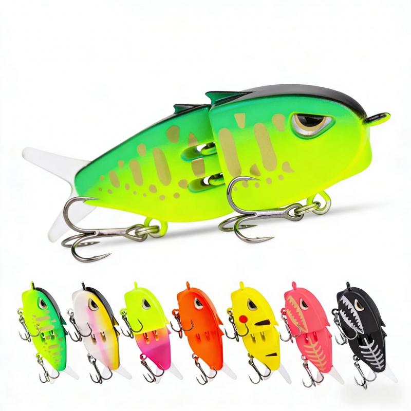 6.5G 6CM Special Pencil Lure for Micro Fishing with Double Hooks Slow-Sinking Bionic Corful Design for Catch-and-Release Fishing