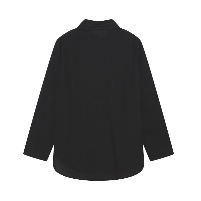 2023 Euro-American Women's Two-Piece: Lapel Long-Sleeved Shirt & Wide-Leg Pants Suit for Spring and Autumn.