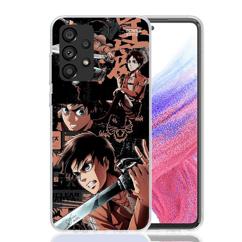Attack Manga Case Phone Cover for Samsung Galaxy A17 A16 A15 A14 A13 A56 A55 A54 A53 A36 A35 A34 A33 A26 A25 A24 A23 A05S Galaxy