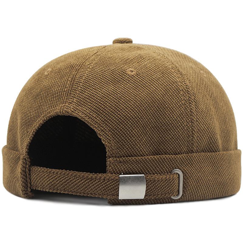 Hat Men's Granular Fleece Corduroy Hat Melon Hat Hip Hop Brimless Yuppie Hat