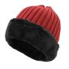 WTEMPO Solid Color Thick Fleece Hats for Men Winter Woolen Hats Soft Stretchy Cold-proof Windproof Knitted Hats for Dad